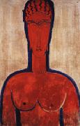 Amedeo Modigliani Large red Bust oil painting